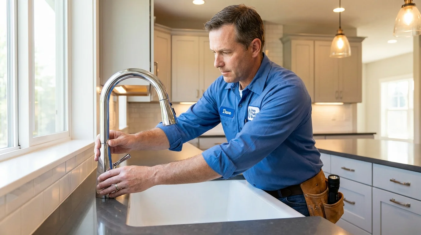 Kitchen faucet installation by Johns Plumbing LLC in State College