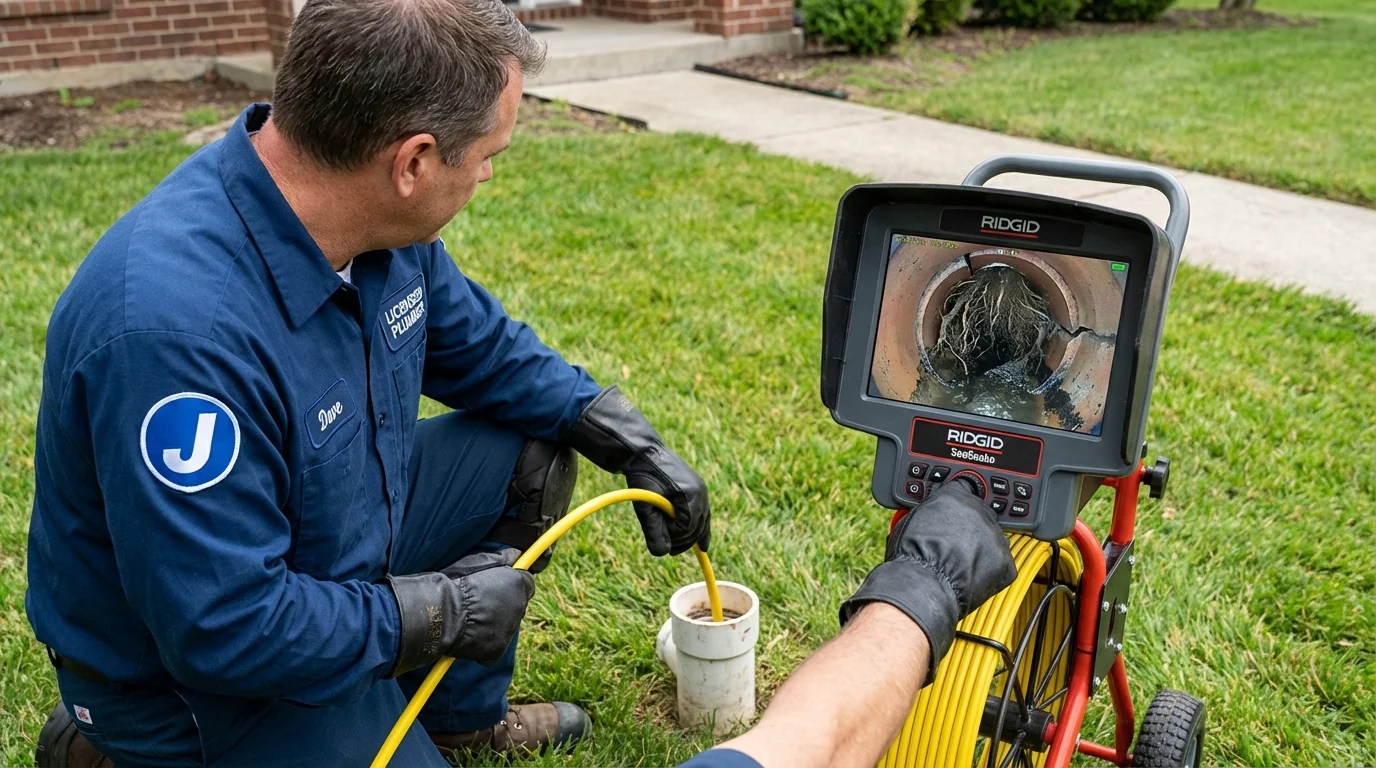 Sewer camera inspection being performed by Johns Plumbing LLC in State College